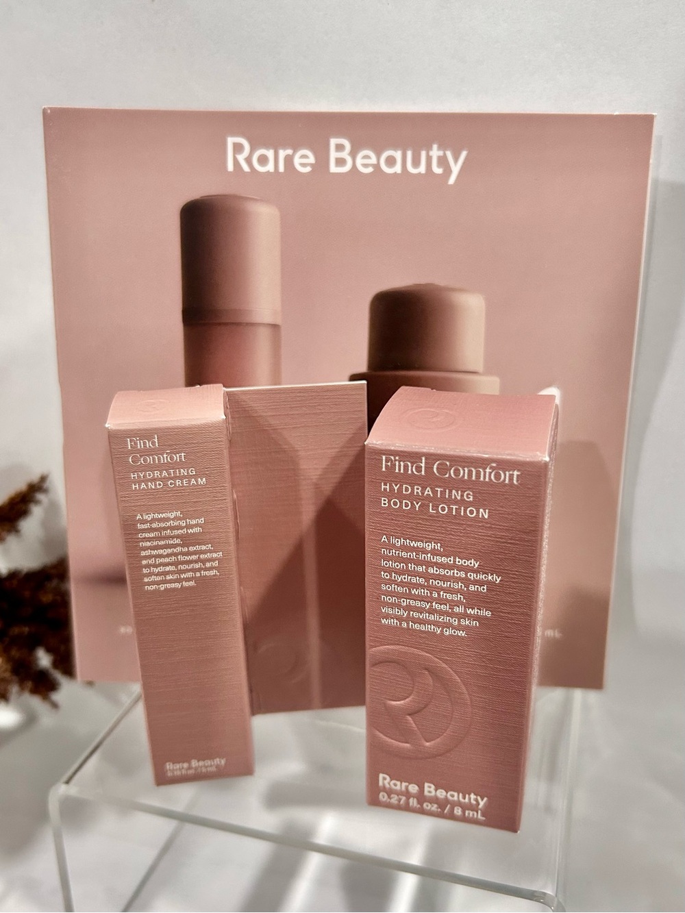 Rare Beauty Find Comfort Hydrating Body Lotion & Hand Cream bundle